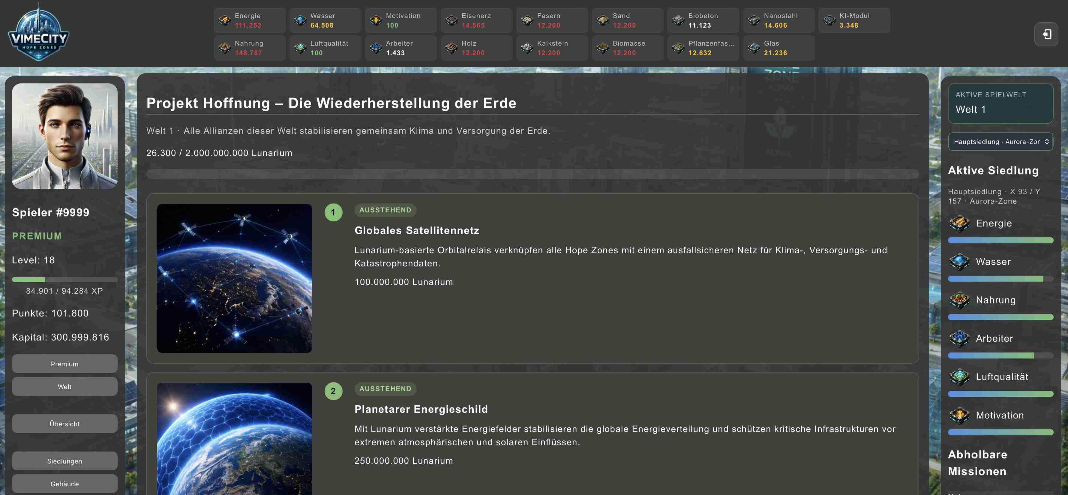 Projekt Hoffnung - Die Wiederherstellung der Erde